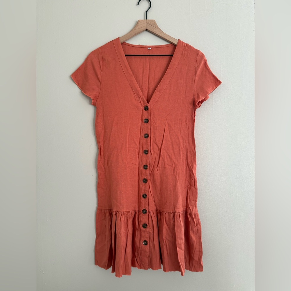Orange Linen Frock